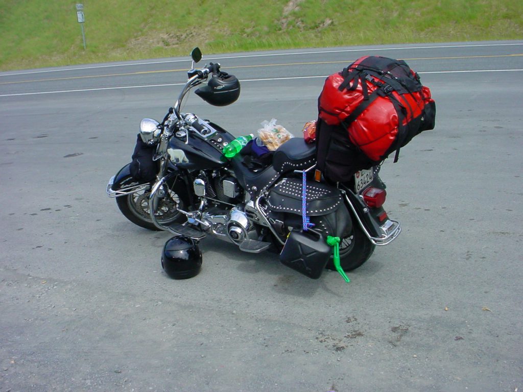 Alaska/Canada 2002 - Motoradbeladung